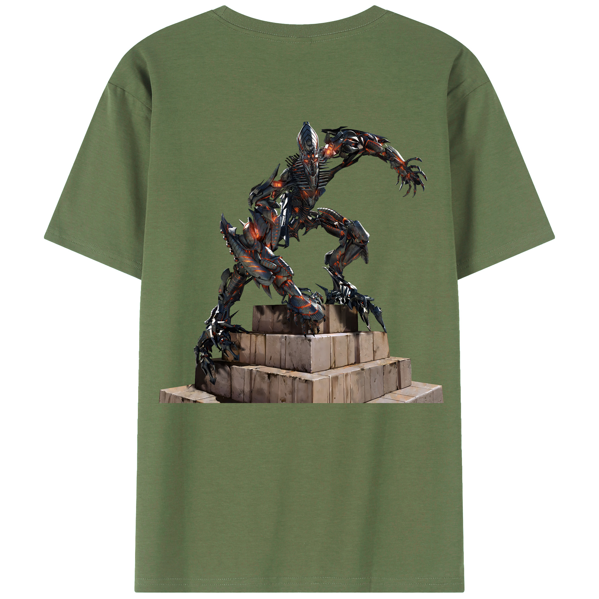 （画像用） Transformers トランスフォーマー 綿100％ メンズ半袖Tシャツ（バックプリント） 通気性